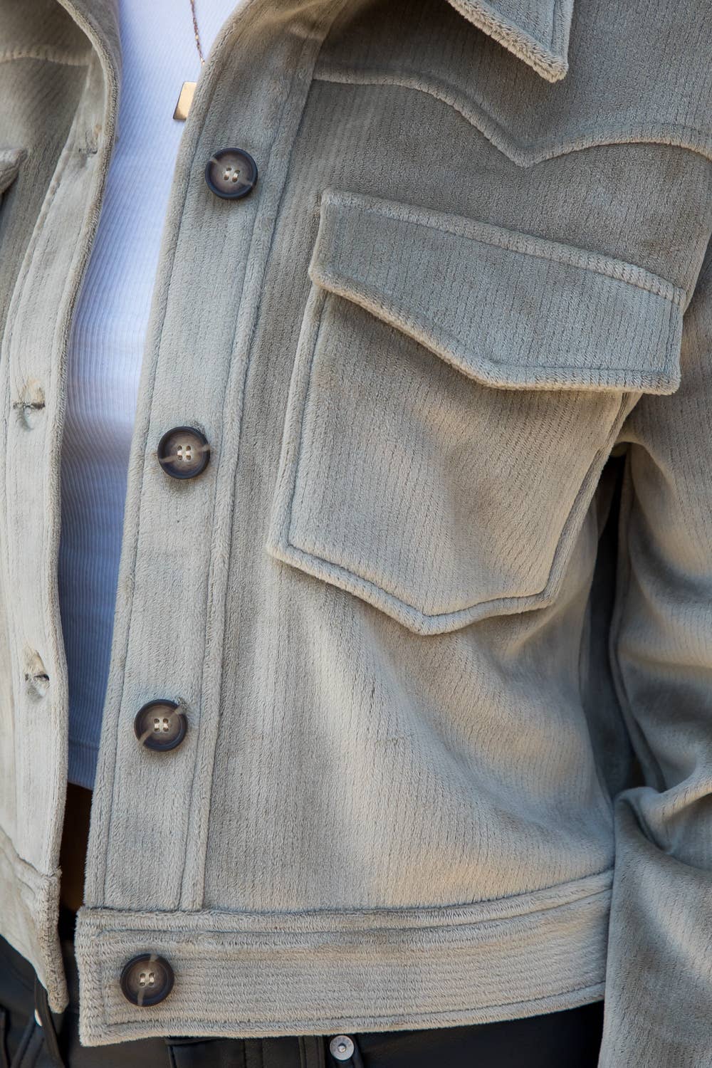 Corduroy Velvet Western Jacket