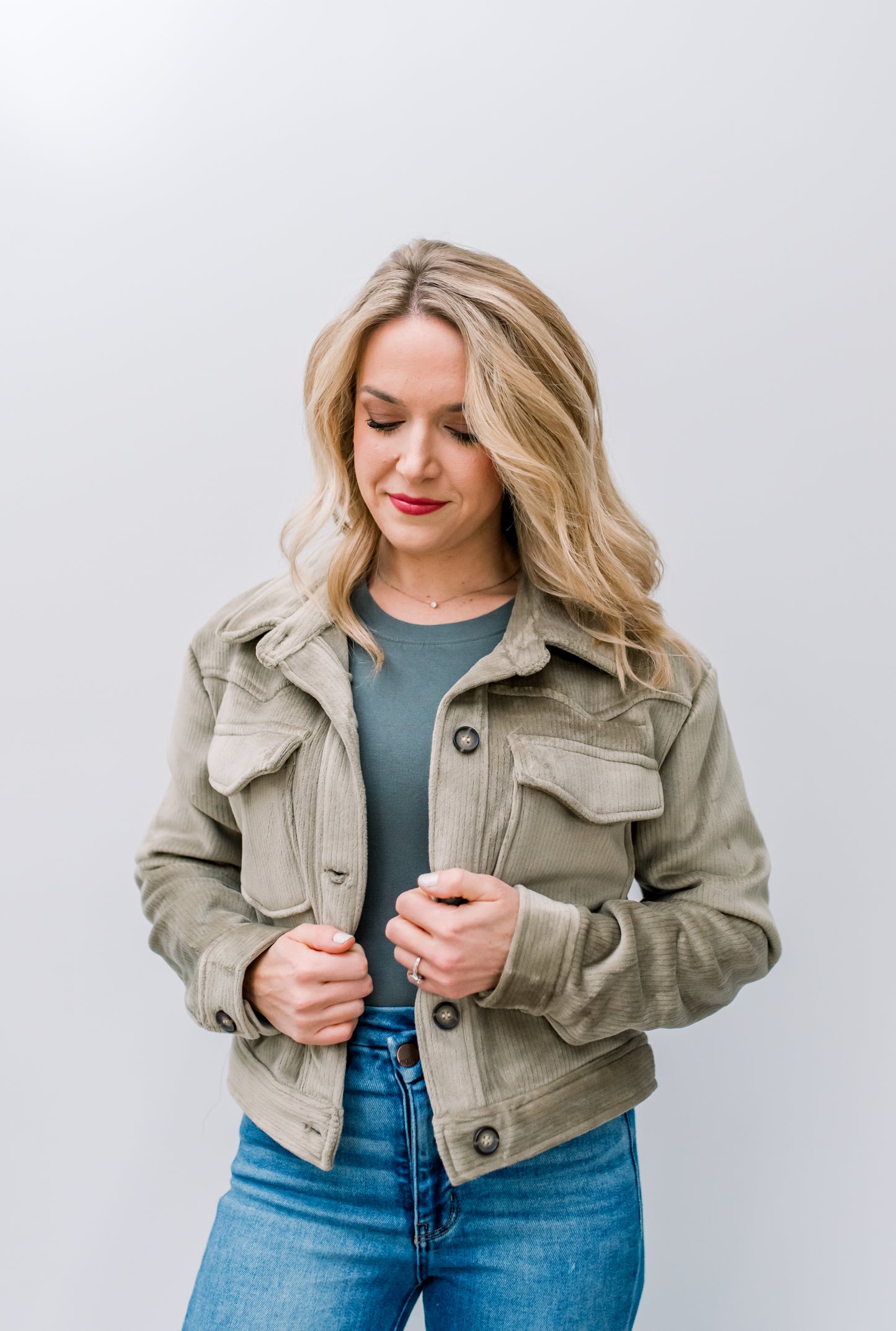 Corduroy Velvet Western Jacket