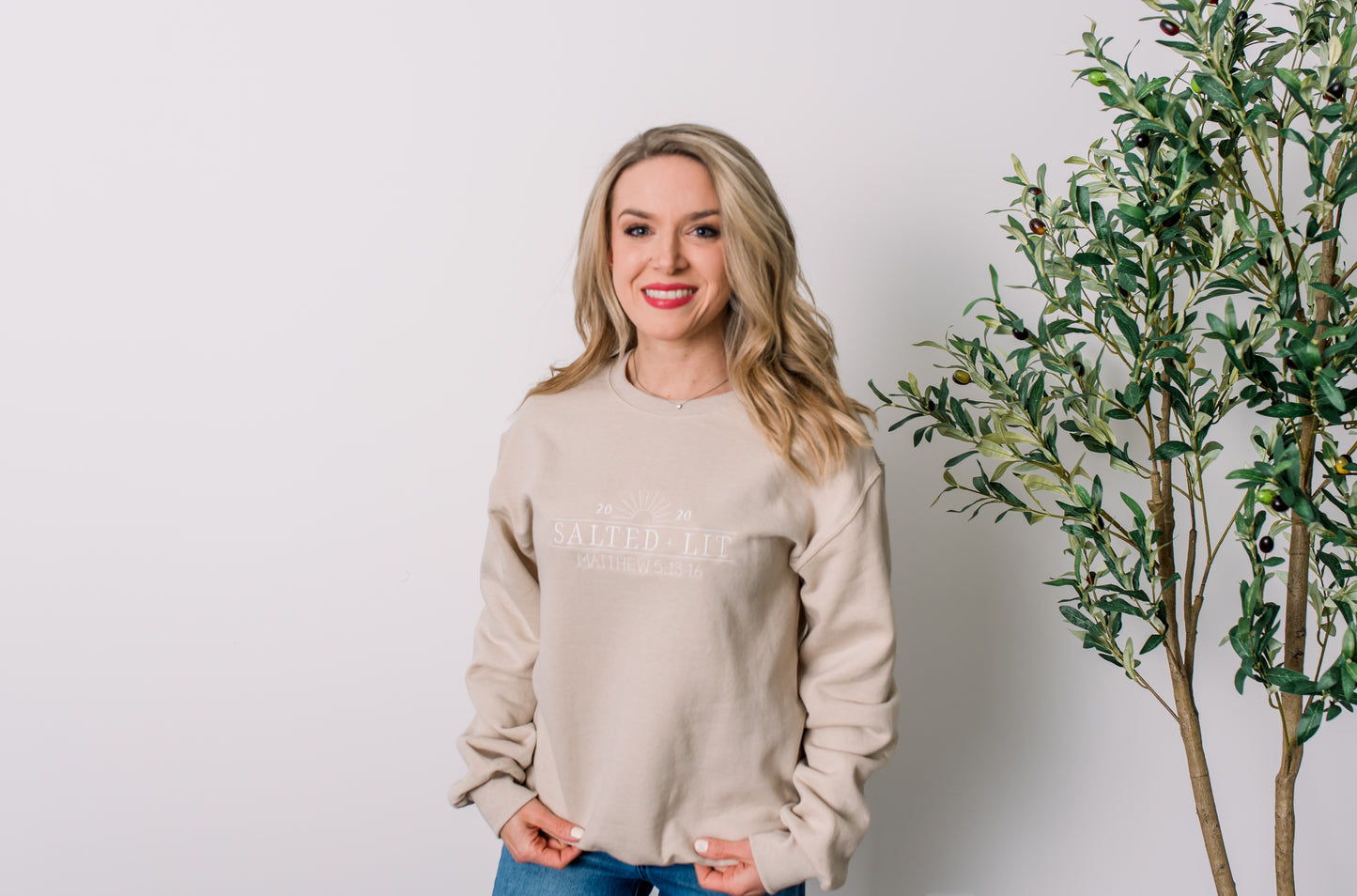 Salted + Lit Embroidered Sweatshirt