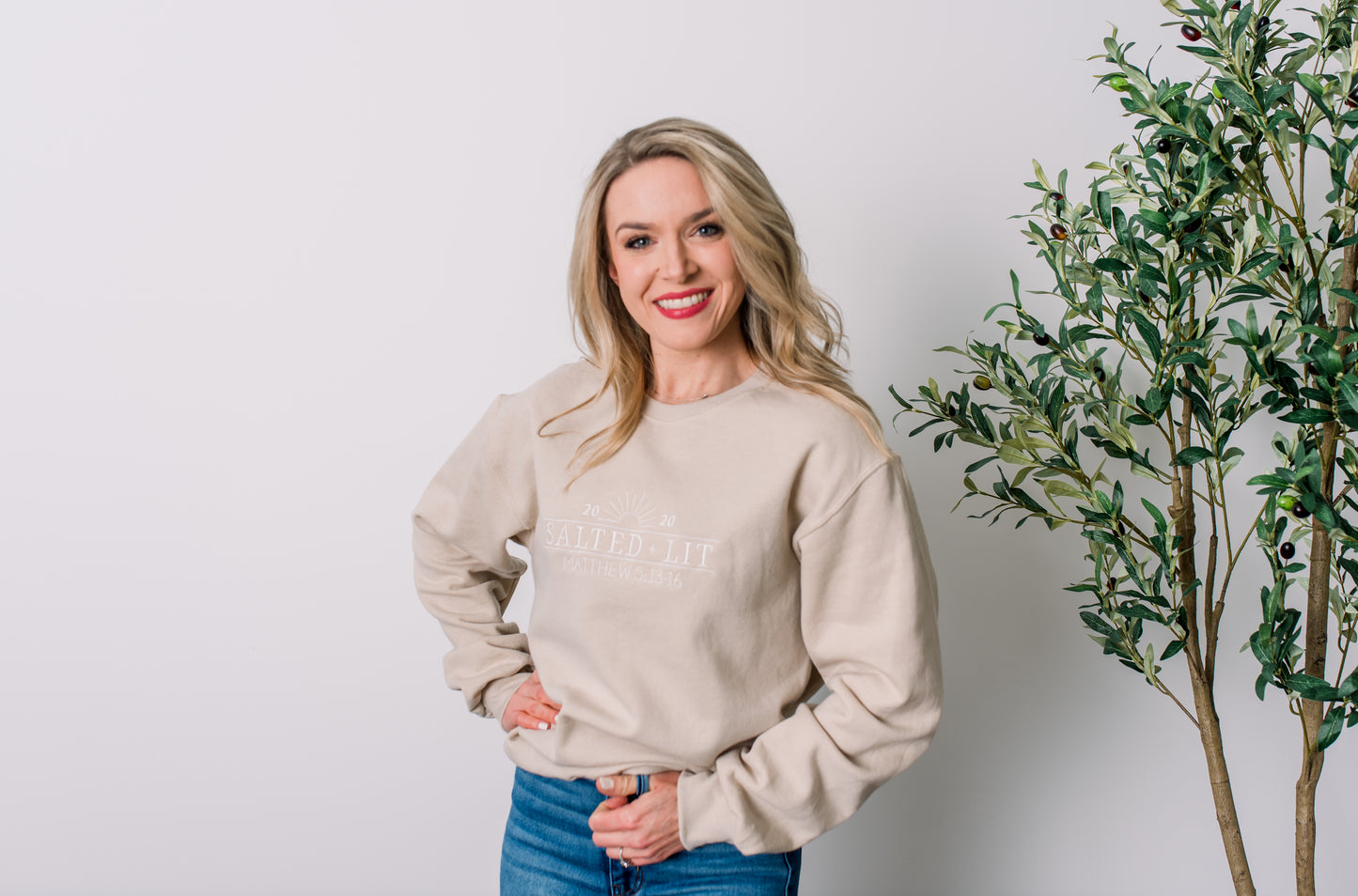 Salted + Lit Embroidered Sweatshirt