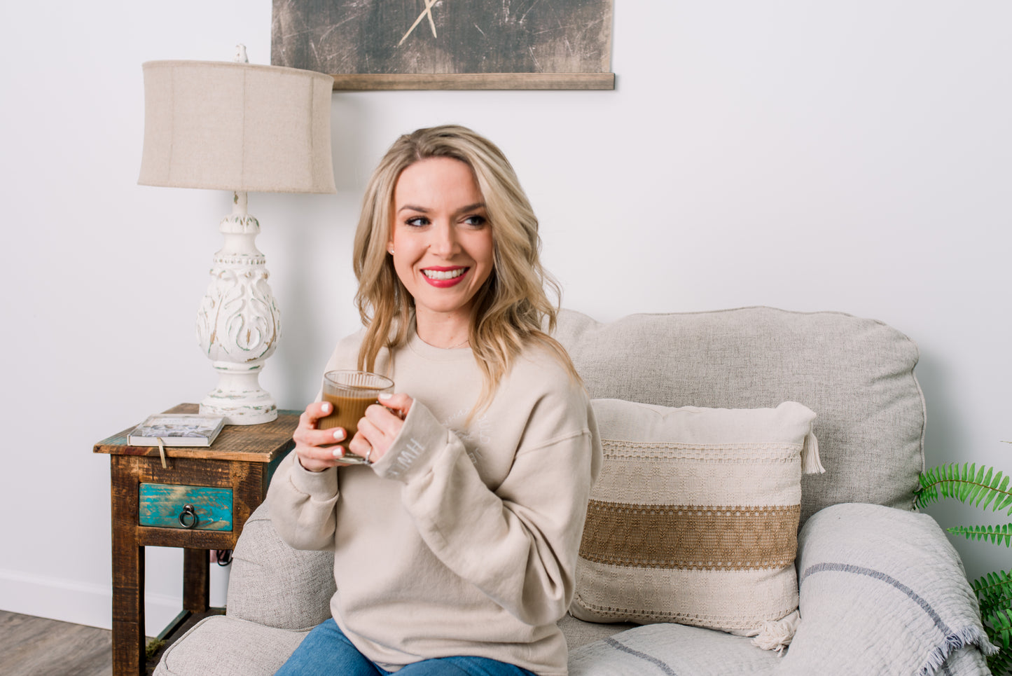 Embroidered Circular WWJD Logo Sweatshirt