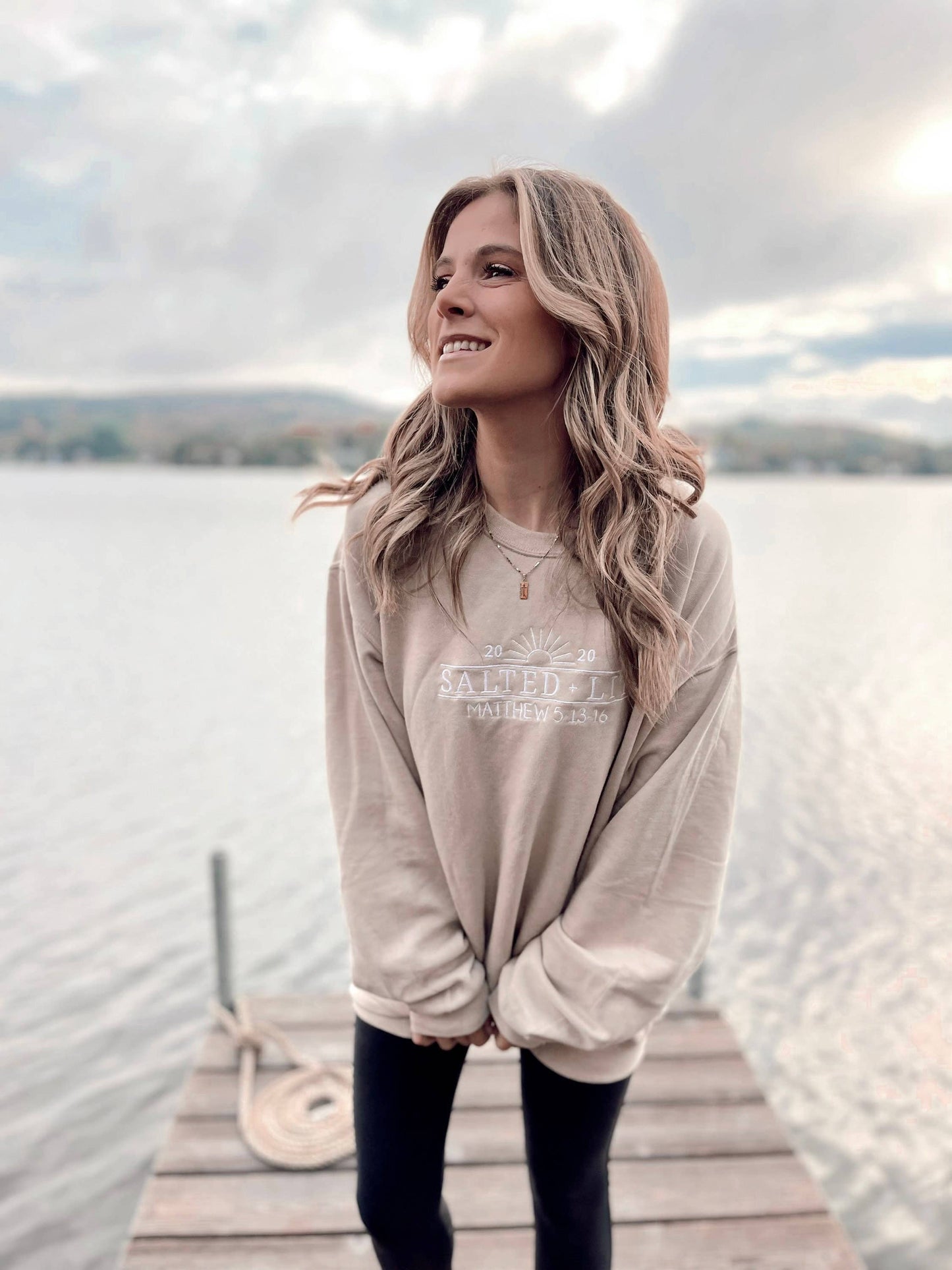 Salted + Lit Embroidered Sweatshirt